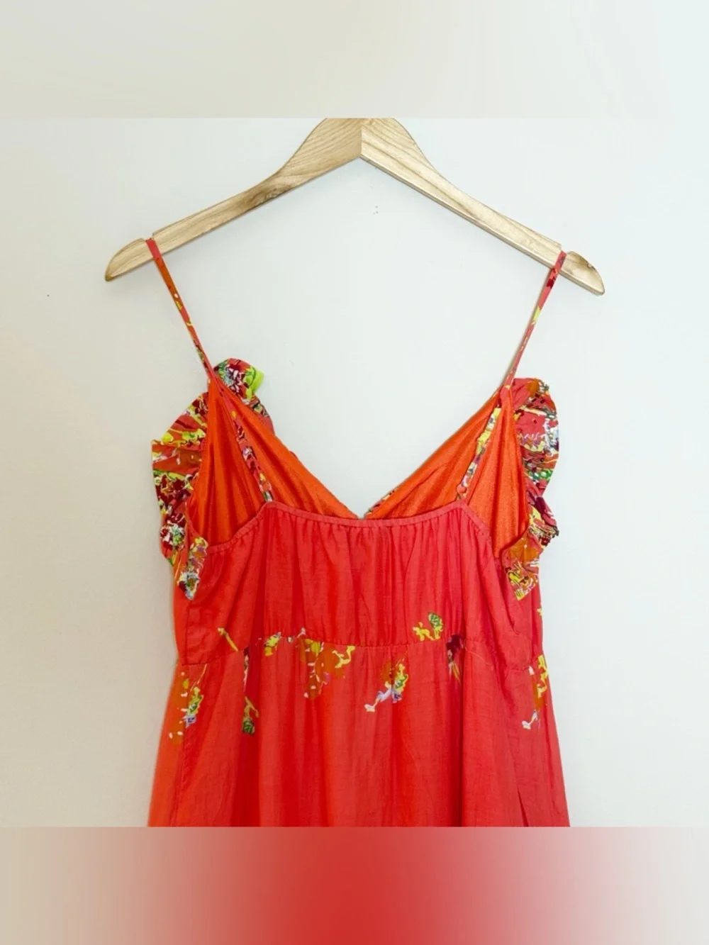 🧡 Alberto Makali Floral Tiered Maxi Dress | Orange | Size L - Picture 5 of 9